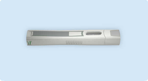 capped injection pen, angle 1