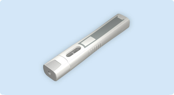 capped injection pen, angle 6